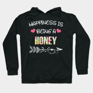 Happiness is being Honey floral gift Hoodie